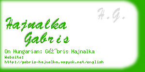 hajnalka gabris business card